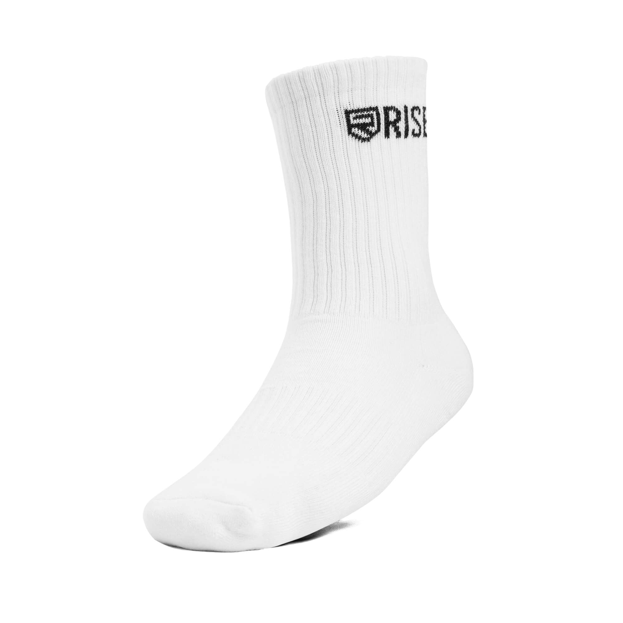 Rise Crew Socks – White