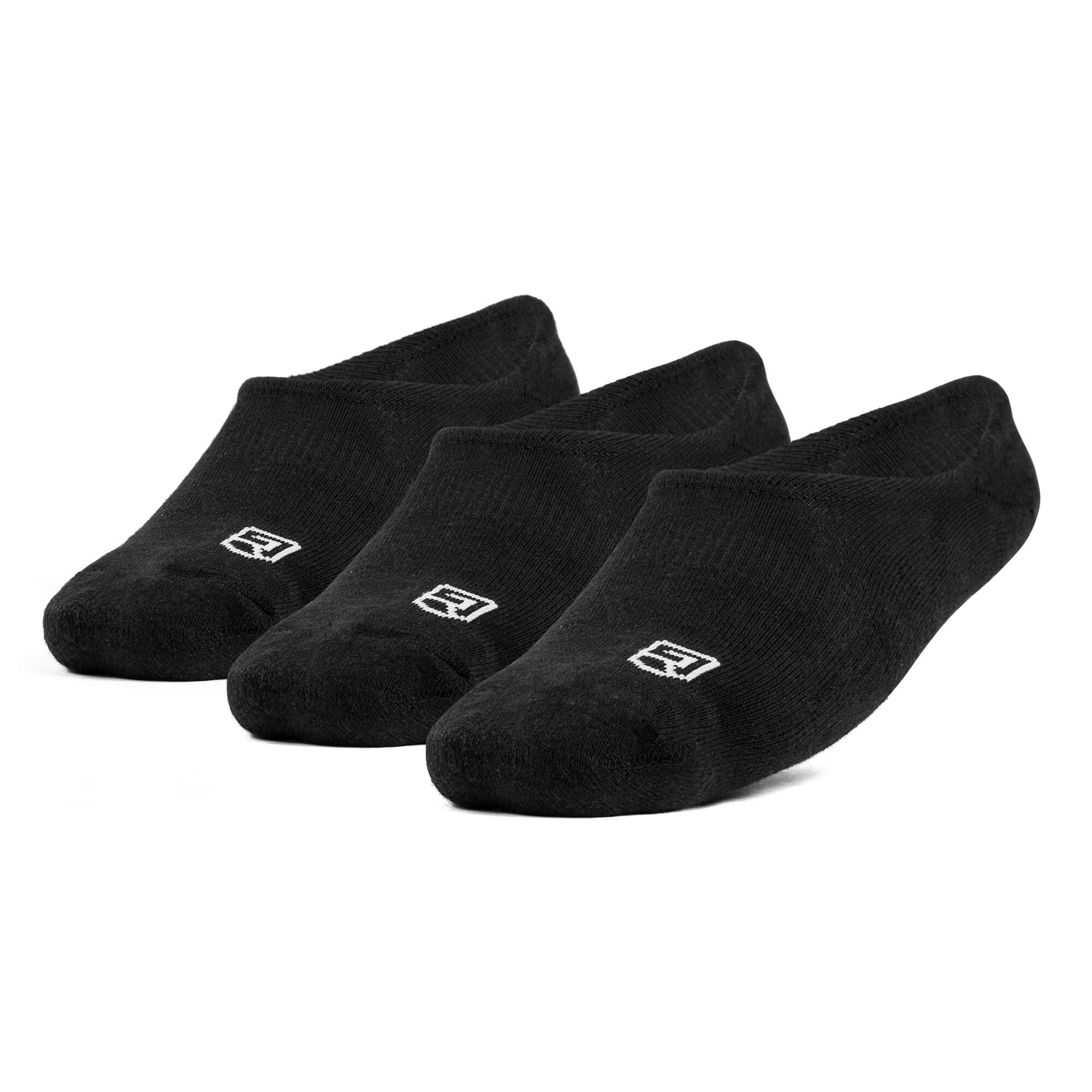 Athletic No-Show Socks - Black (3pk)