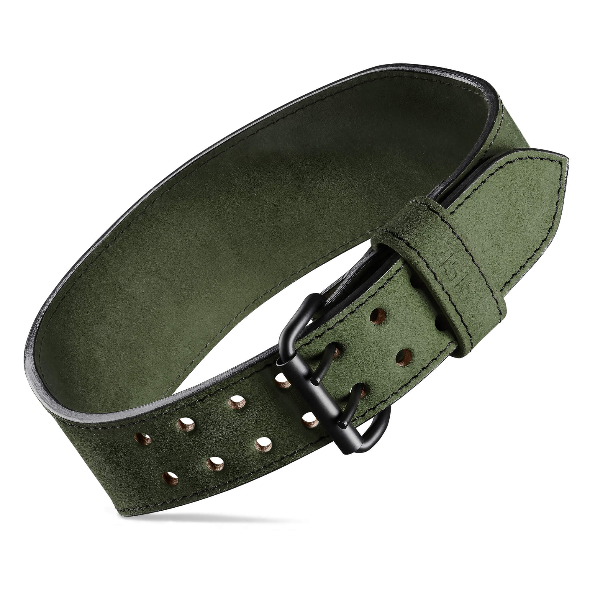 7mm Old School Leather Belt - Army Green