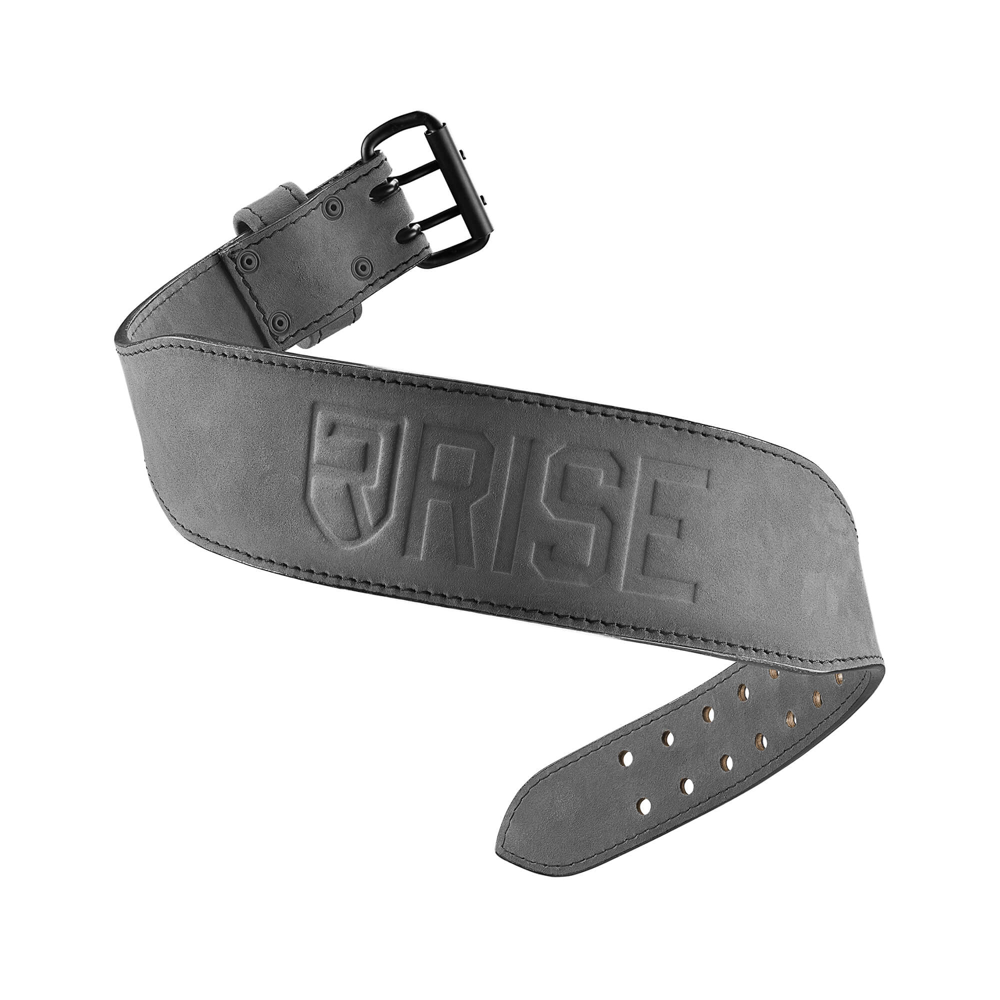 7mm Old School Leather Belt - Grey