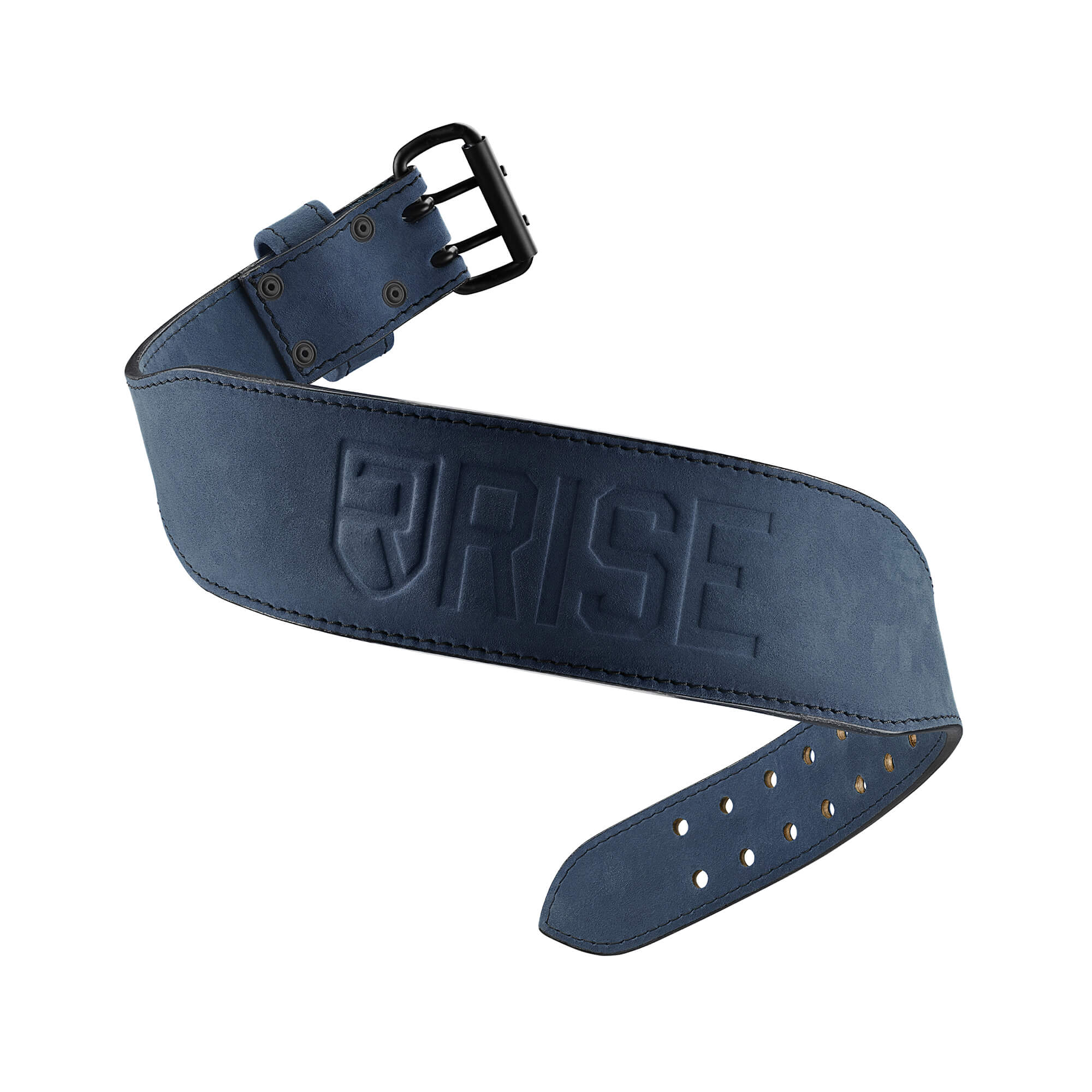 7mm Old School Leather Belt - Navy