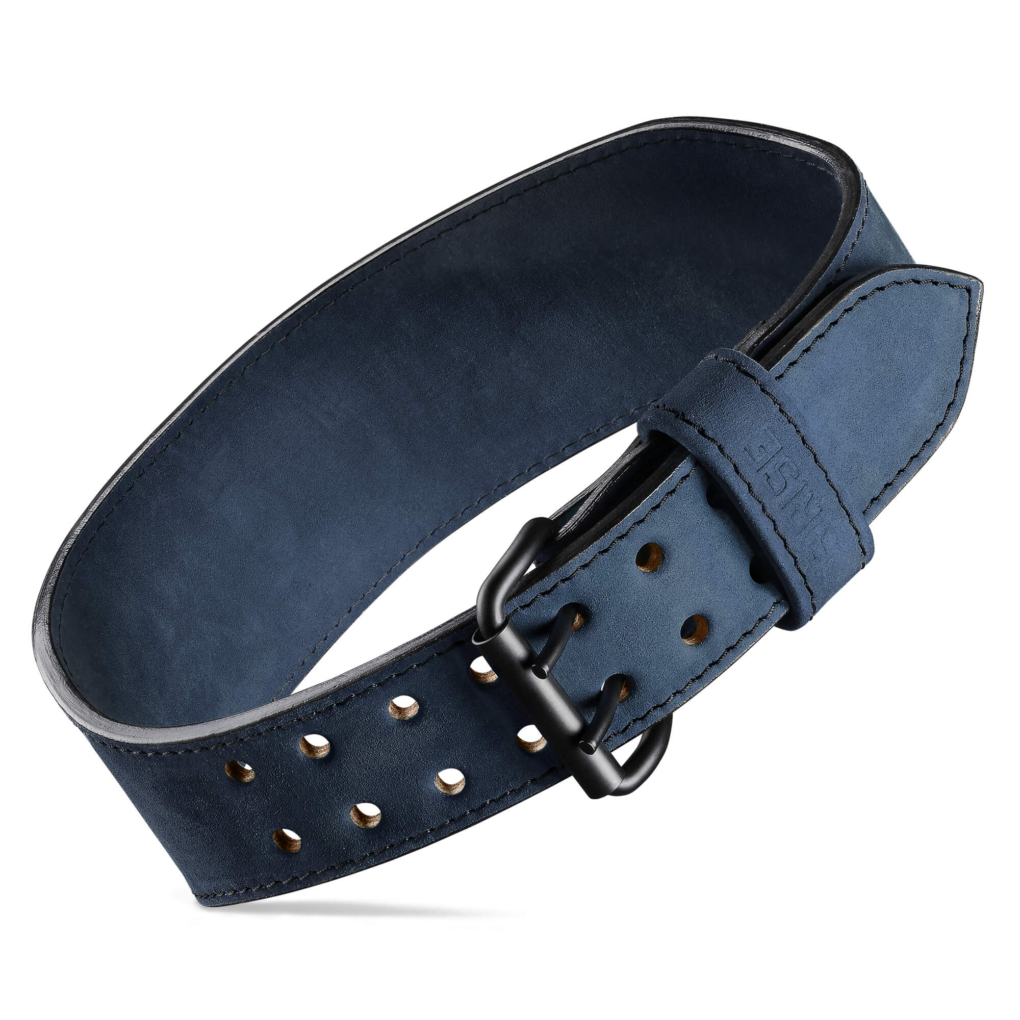 7mm Old School Leather Belt - Navy