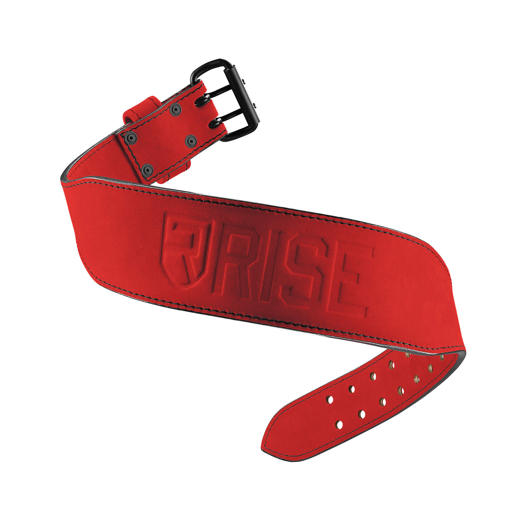 7mm Old School Leather Belt - Red