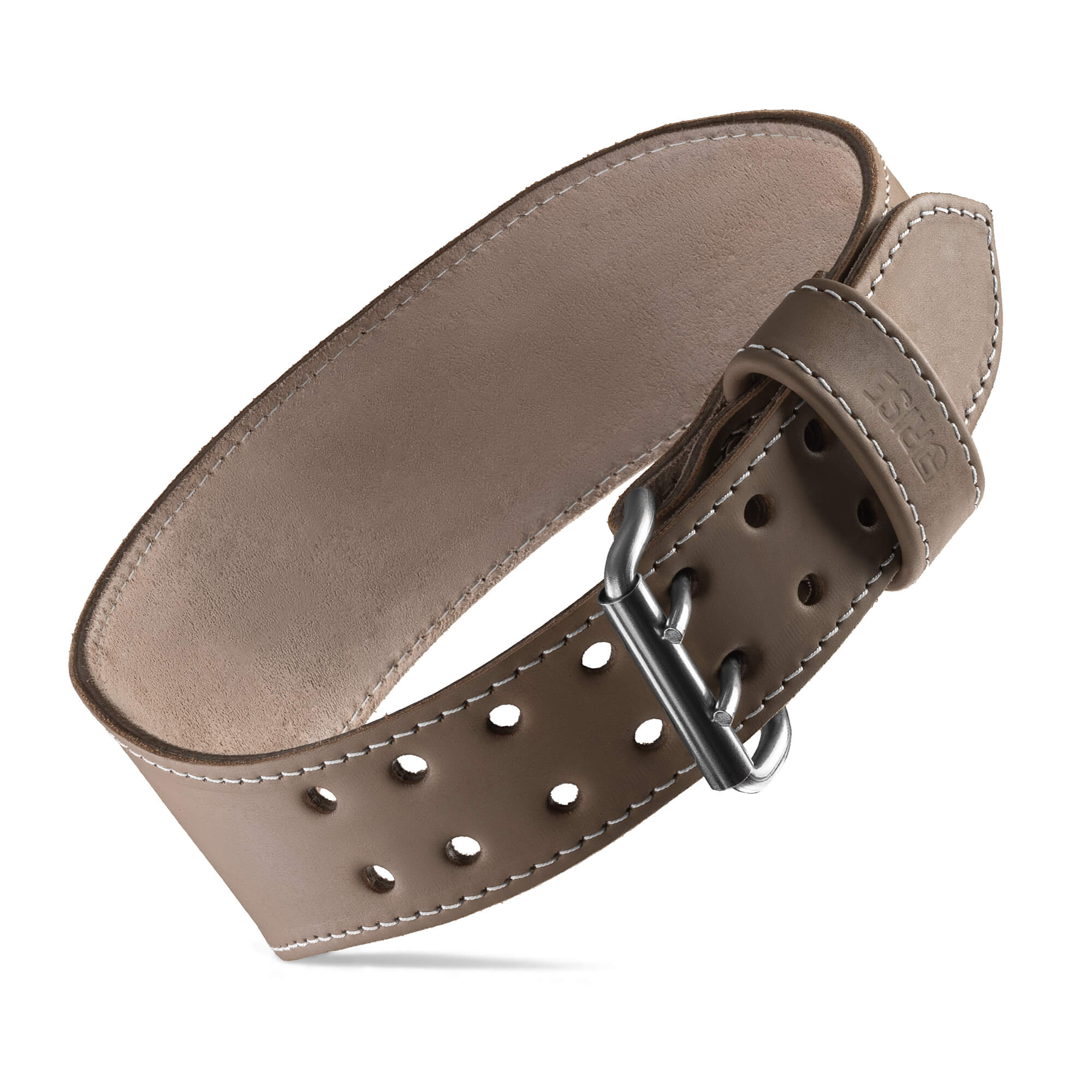 7mm Old School Leather Belt - Khaki