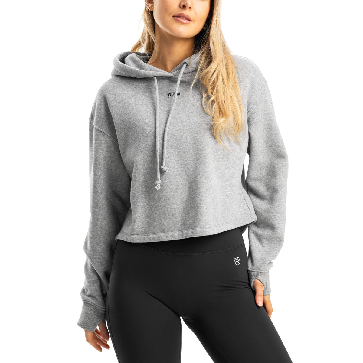 Light grey cropped on sale hoodie