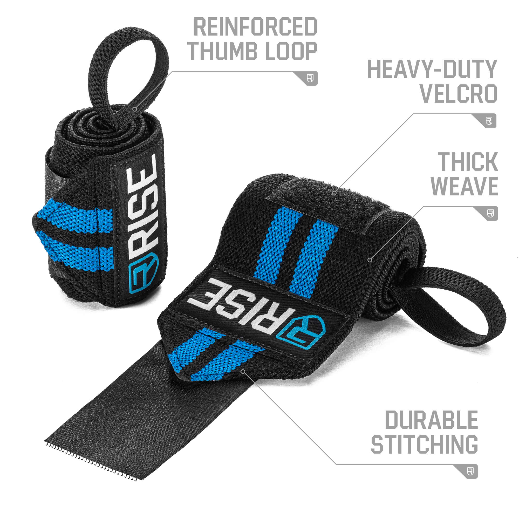 18" Wrist Wraps – Blue