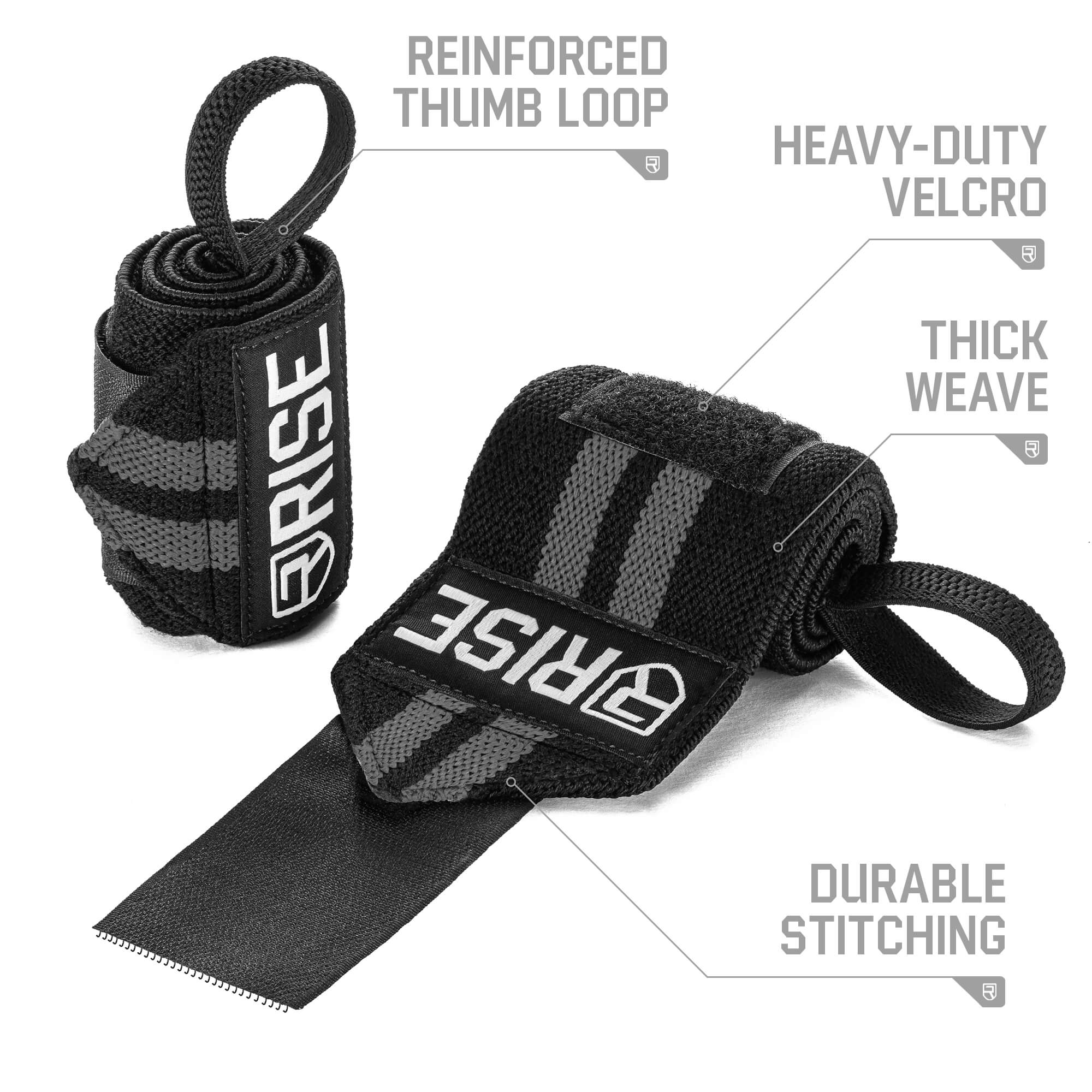 18" Wrist Wraps – Onyx (Limited Edition)