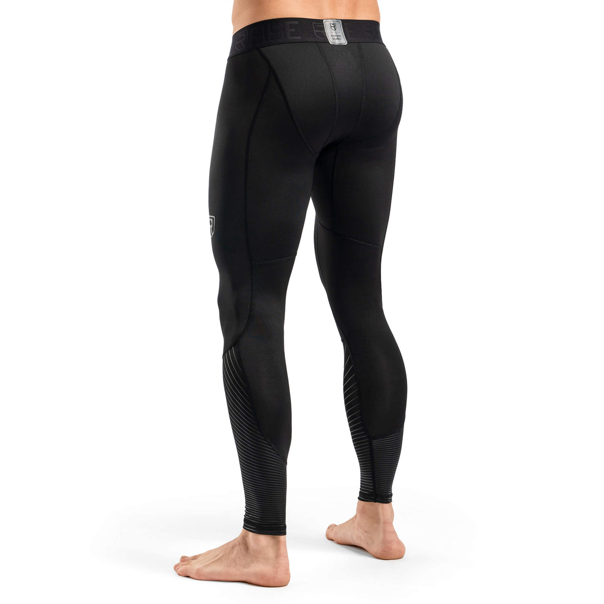 Reebok Womens Highrise Running Compression Athletic Pants, Black, Medium 