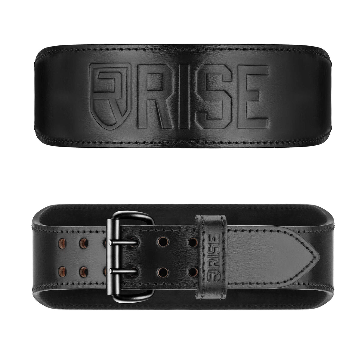 Premium 7mm Old School Leather Belt - Black - Rise