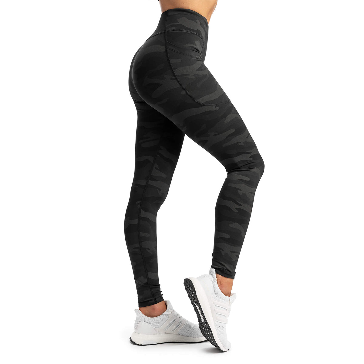 Yogalicious Lux Activewear Leggings XS Black Gray Camo Side Pockets  Camouflage - Pioneer Recycling Services